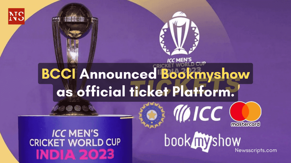 ICC Cricket World Cup tickets 2023 BCCI announces BookMyShow as official ticket platform News